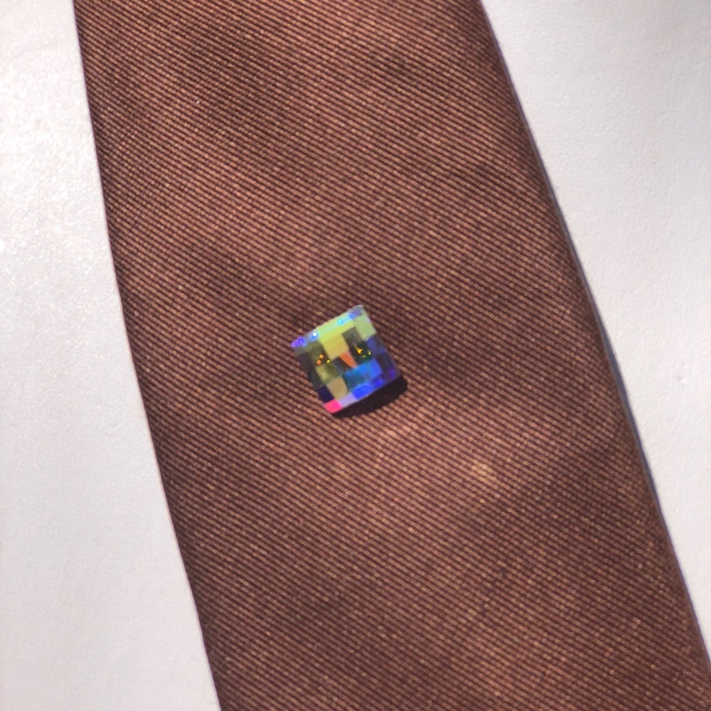 Square Swarovski Tie Pin